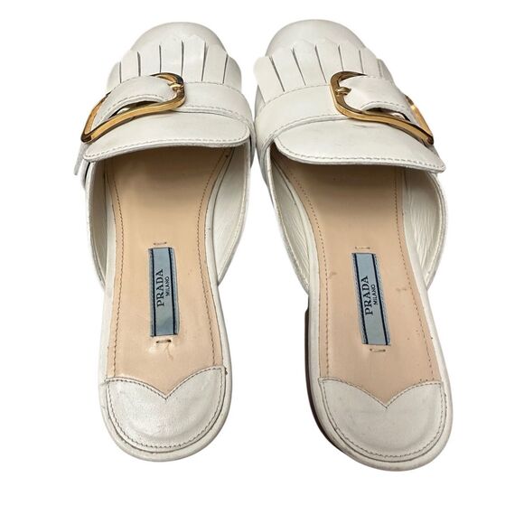 PRADA Leather Mules Size: 371/2 - Picture 4 of 8